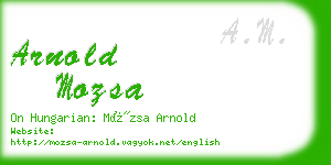 arnold mozsa business card